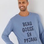 Pyjama col rond  message - blancheporte