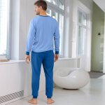 Pyjama coton ray manches longues - blancheporte