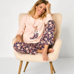 Pyjama imprim  biche  - pochon assorti offert - blancheporte