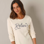 Pyjama legging en molleton, imprim  relax  - blancheporte