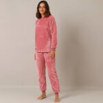 Pyjama en maille polaire textur�e - blancheporte
