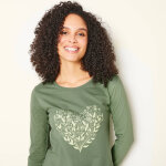 Pyjama manches longues imprim c?ur - blancheporte