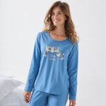 Pyjama manches longues imprimé lapins club dodo - blancheporte Pyjama manches longues imprimé lapins club dodo - blancheporte