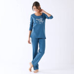Pyjama manches longues imprim  night  - blancheporte