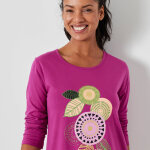 Pyjama manches longues motif  rosaces  - blancheporte