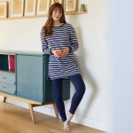 Pyjama molleton rayé avec legging - blancheporte Pyjama molleton rayé avec legging - blancheporte