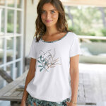 Pyjama pantacourt imprim� feuillages - blancheporte