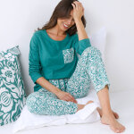 Pyjama pantalon imprim� bicolore montego - blancheporte