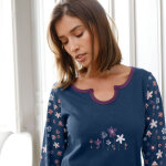 Pyjama pantalon imprim fleurs - pur coton - blancheporte