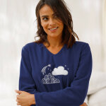 Pyjama pantalon nuage manches longues en micro - polaire - blancheporte