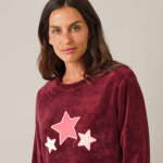 Pyjama pantalon polaire  toiles , toucher peluche - blancheporte