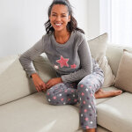 Pyjama pantalon polaire  �toiles , toucher peluche - blancheporte