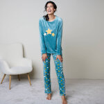 Pyjama pantalon polaire  �toiles , toucher peluche - blancheporte