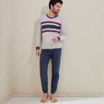 Pyjama pantalong tricolore - lot de 2 - blancheporte