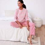 Pyjama polaire imprim pied de coq - blancheporte