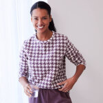 Pyjama polaire imprim� pied de coq - blancheporte