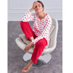 Pyjama polaire imprim� pois toucher peluche manches longues - blancheporte