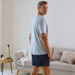 Pyjama short col v À message - blancheporte Pyjama short col v À message - blancheporte