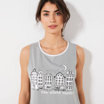 Pyjama short fantaisie ville toile - blancheporte