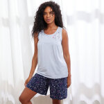 Pyjama short imprim toiles - blancheporte