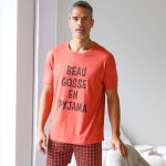 Pyjama short imprim message, manches courtes - blancheporte