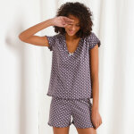 Pyjama short imprim� pois - blancheporte