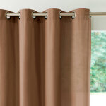 Rideau bachette uni tamisant oeillets - colombine