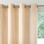 Rideau bachette uni tamisant oeillets - colombine