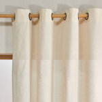 Rideau coton lin base fleurie - blancheporte Rideau coton lin base fleurie - blancheporte