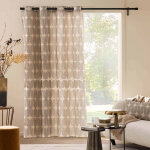 Rideau � ?illets imprim� arches, d�tails m�tallis�s - blancheporte