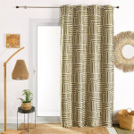 Rideau jacquard imprim� lignes - blancheporte