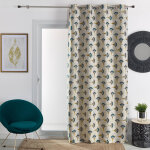 Rideau jacquard imprim plumes de paon - blancheporte
