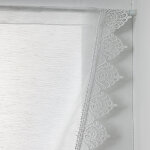 Rideau macram� finition passe - tringle embrasse assortie - la paire - colombine