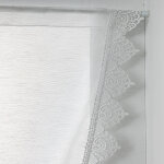 Rideau macram finition passe - tringle embrasse assortie - la paire - colombine