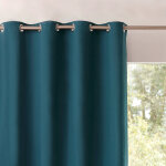 Rideau occultant bachette uni - rideau : largeur 135 x hauteur 180cm - bleu - colombine