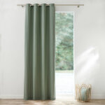 Rideau occultant bachette uni - rideau : largeur 135 x hauteur 180cm - vert - colombine Rideau occultant bachette uni - rideau : largeur 135 x hauteur 180cm - vert - colombine
