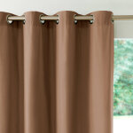 Rideau occultant bachette uni - colombine