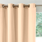 Rideau occultant bachette uni - colombine