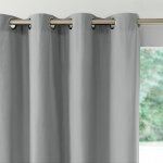 Rideau occultant bachette uni - rideau : largeur 135 x hauteur 180cm - gris - colombine