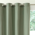Rideau occultant bachette uni - rideau : largeur 135 x hauteur 180cm - vert - colombine