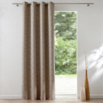 Rideau occultant imprimé feuillage bicolore - rideau : largeur 140 x hauteur 160cm - taupe - colombine ... Rideau occultant imprimé feuillage bicolore - rideau : largeur 140 x hauteur 160cm - taupe - colombine ...