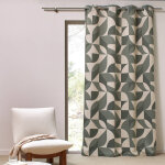 Rideau occultant imprim graphique - rideau : largeur 140 x hauteur 160cm - vert - colombine