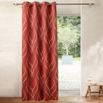 Rideau occultant imprim serpentins - rideau : largeur 140 x hauteur 160cm - orange - colombine