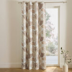 Rideau occultant imprim� v�g�tal - rideau : largeur 140 x hauteur 160cm - �cru - colombine