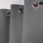 Rideau occultant uni satin finition oeillets - colombine