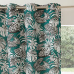 Rideau oeillets tamisant imprim tropical - blancheporte