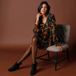 Robe vase, crpe imprim - blancheporte