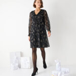Robe bicolore À plis, imprimé feuilles - blancheporte Robe bicolore À plis, imprimé feuilles - blancheporte
