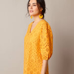 Robe broderie anglaise manches 3 / 4 - blancheporte