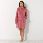 Robe de chambre maille polaire col chle - longueur 95 cm - blancheporte